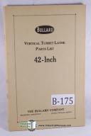 Bullard-Bullard 42\" Vertical Turret Lathe Parts List Manual-42\"-01